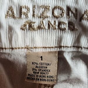 Arizona Jean Company White and Tan Corduroy Pants